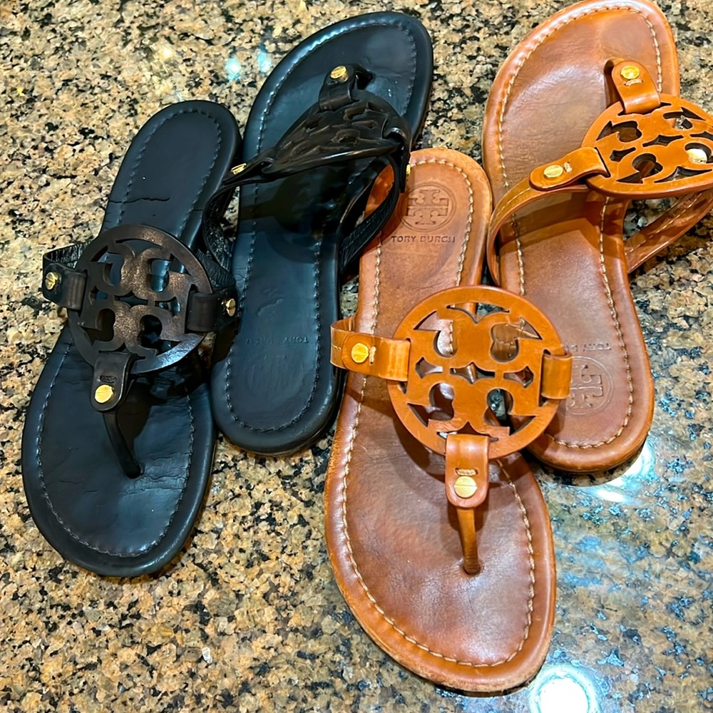 Tory Burch Miller sandals.